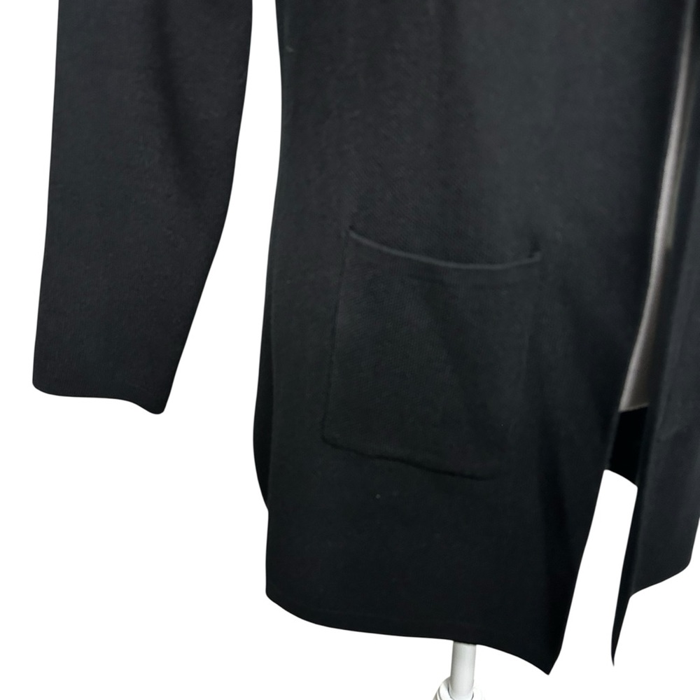 VILA MILANO / Black Long Cardigan / Medium / Goth Preppy Whimsygoth Office - Picture 7 of 9